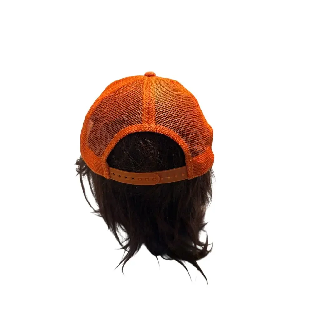 Keith Haring x Mad Engine Trucker Hat Cap Orange Corduroy Stitched Snapback